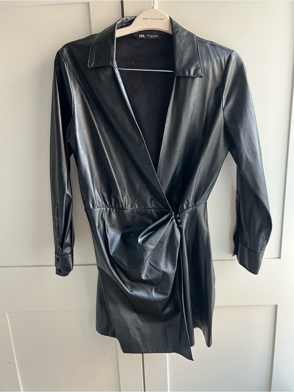 Zara Leather Wrap Dress